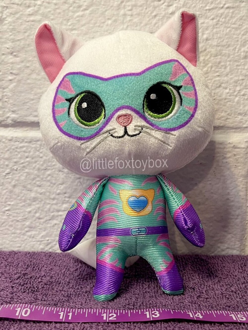 Disney SuperKitties Bitsy Plush Just Play White Cat Su-Purr Wild Stuffed Animal